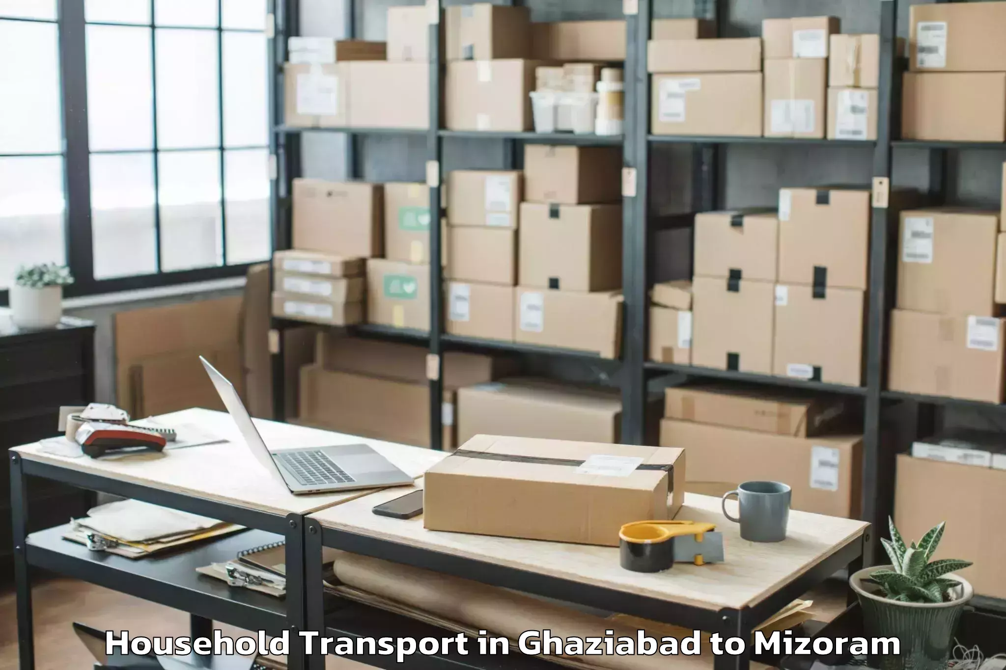 Hassle-Free Ghaziabad to Lawngtlai Household Transport